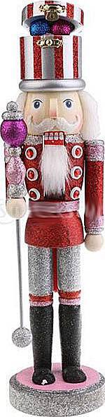 καρυοθραύστης ξύλινος - ροζ/ασημί/κόκκινο 38εκ. 1τεμ.  ΚΩΔ. 0148