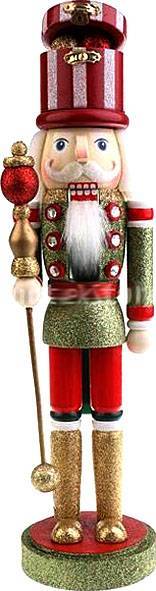 καρυοθραύστης ξύλινος - κόκκινο/χρυσό 38εκ. 1τεμ. ΚΩΔ. 0148