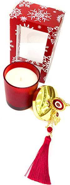 Χριστουγεννιάτικο γούρι με κερί  ΚΩΔ. PET-0346