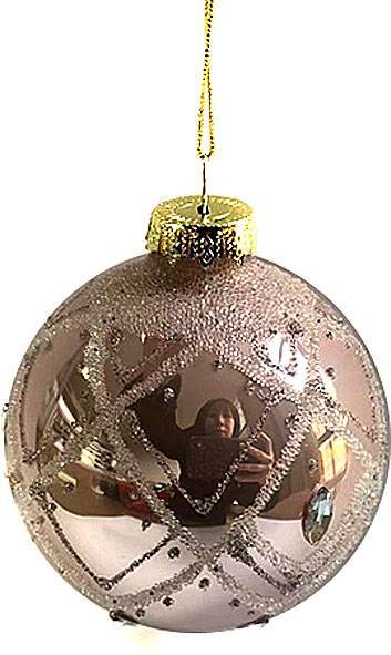 Γυάλινη μπάλα - μπρονζέ γυαλιστερή 6εκ.  ΚΩΔ. 0067