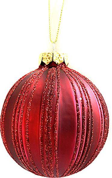 Γυάλινη μπάλα - κόκκινη ματ 6εκ.  ΚΩΔ. 0087