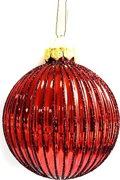 Γυάλινη μπάλα - κόκκινη 6εκ.  ΚΩΔ. 0101