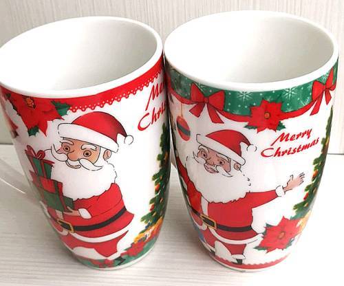 Χριστουγεννιάτικη Κούπα Άγιος Βασίλης - Κόκκινο ή Πράσινο Σχέδιο