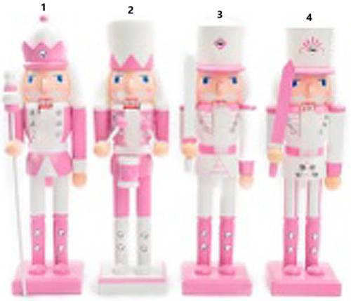 καρυοθραύστης ξύλινος - ροζ/άσπρο 25εκ. 1τεμ.  ΚΩΔ. 0158