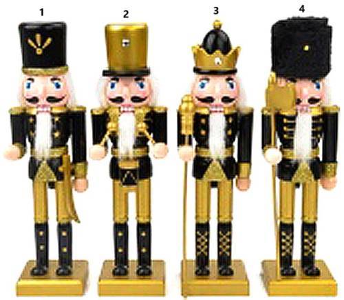 καρυοθραύστης ξύλινος - μαύρο/χρύσο 25εκ. 1τεμ.  ΚΩΔ. 0157