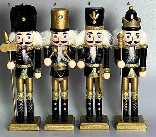 καρυοθραύστης ξύλινος - μαύρο/χρύσο 18εκ. 1τεμ.  ΚΩΔ. 0159