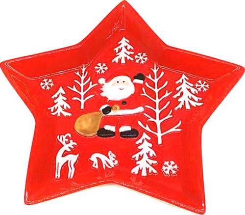 Χριστουγεννιάτικη πιατέλα 23X23cm  ΚΩΔ. PET-0122