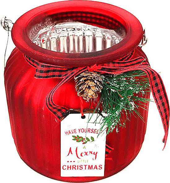 Χριστουγεννιάτικο κηροπήγιο για ρεσώ 11Χ11Χ10εκ.  ΚΩΔ. PET-0137-Α