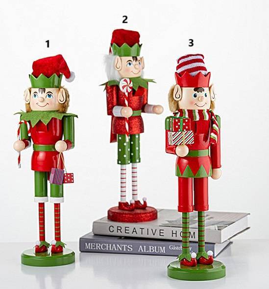 Ξωτικό ξύλινο - κόκκινο/πράσινο 38εκ. 1τεμ.  ΚΩΔ. 0155