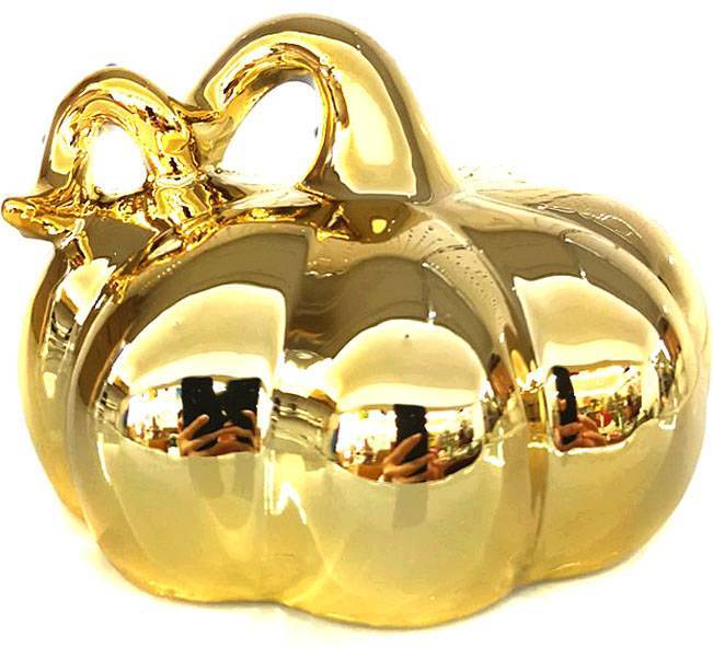 Διακοσμητική Κολοκύθα - χρυσό 9x6,5εκ.