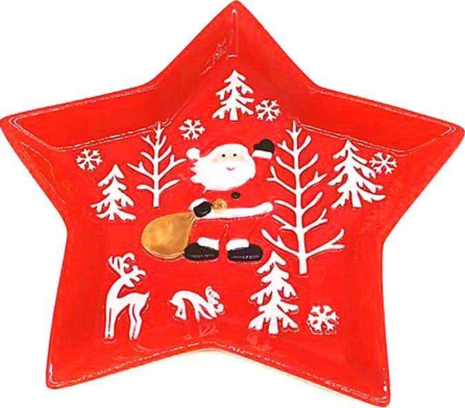 Χριστουγεννιάτικη πιατέλα 23X23cm  ΚΩΔ. PET-0122