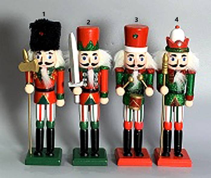 καρυοθραύστης ξύλινος - κόκκινο/πράσινο  18εκ. 1τεμ.  ΚΩΔ. 0137