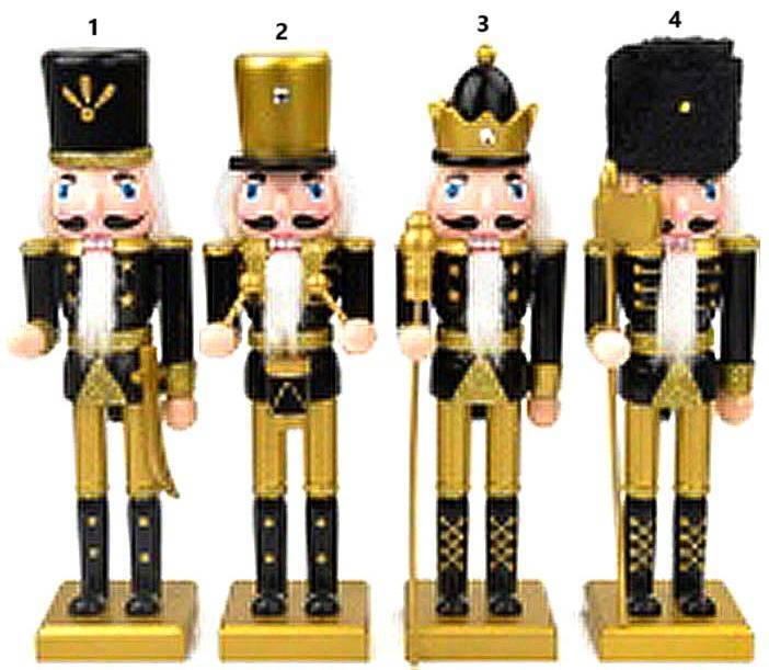 καρυοθραύστης ξύλινος - μαύρο/χρύσο 25εκ. 1τεμ.  ΚΩΔ. 0157