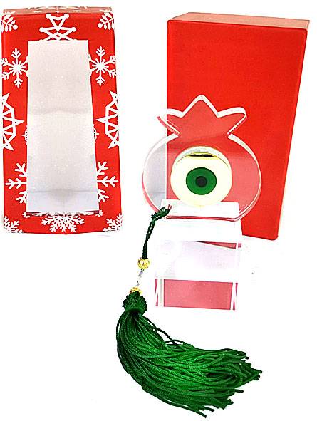 Χριστουγεννιάτικο γούρι γυάλινο  ΚΩΔ. PET-0325