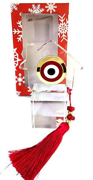 Χριστουγεννιάτικο γούρι γυάλινο  ΚΩΔ. PET-0332