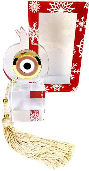 Χριστουγεννιάτικο γούρι γυάλινο  ΚΩΔ. PET-0333