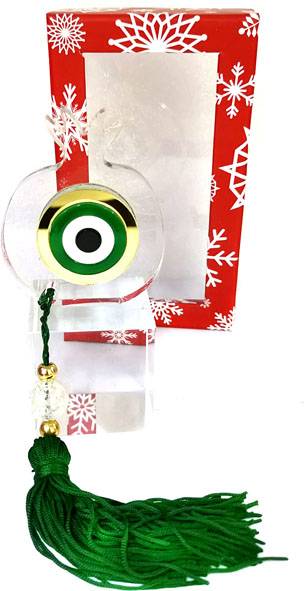 Χριστουγεννιάτικο γούρι γυάλινο  ΚΩΔ. PET-0334