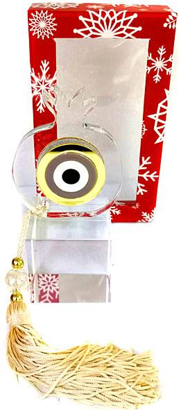 Χριστουγεννιάτικο γούρι γυάλινο  ΚΩΔ. PET-0335