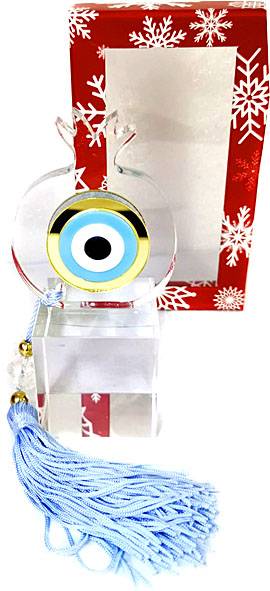 Χριστουγεννιάτικο γούρι γυάλινο  ΚΩΔ. PET-0336