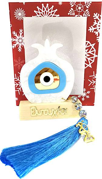 Χριστουγεννιάτικο γούρι γυάλινο  ΚΩΔ. PET-0342