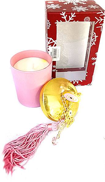 Χριστουγεννιάτικο γούρι με κερί  ΚΩΔ. PET-0347