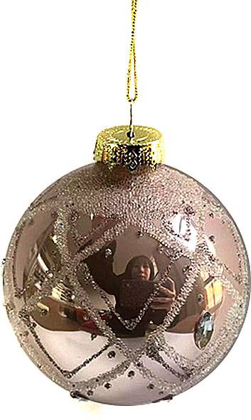 Γυάλινη μπάλα - μπρονζέ γυαλιστερή 8εκ.  ΚΩΔ. 0068
