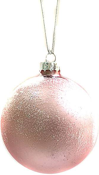 Γυάλινη μπάλα - ροζ 6εκ.  ΚΩΔ. 0071