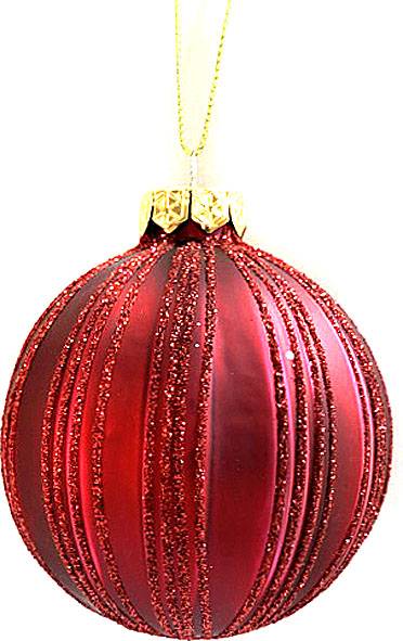 Γυάλινη μπάλα - κόκκινη ματ 6εκ.  ΚΩΔ. 0087