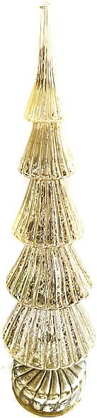 Γυάλινο δέντρο με φως - χρυσό 10Χ31εκ.  ΚΩΔ. 0123