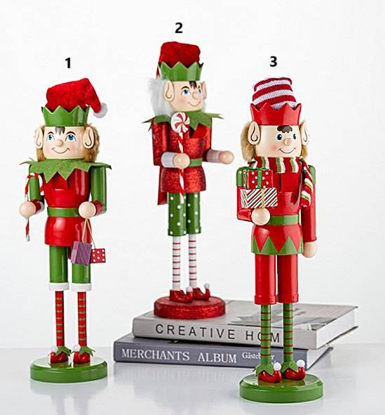 Ξωτικό ξύλινο - κόκκινο/πράσινο 38εκ. 1τεμ.  ΚΩΔ. 0155