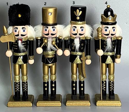 καρυοθραύστης ξύλινος - μαύρο/χρύσο 18εκ. 1τεμ.  ΚΩΔ. 0159