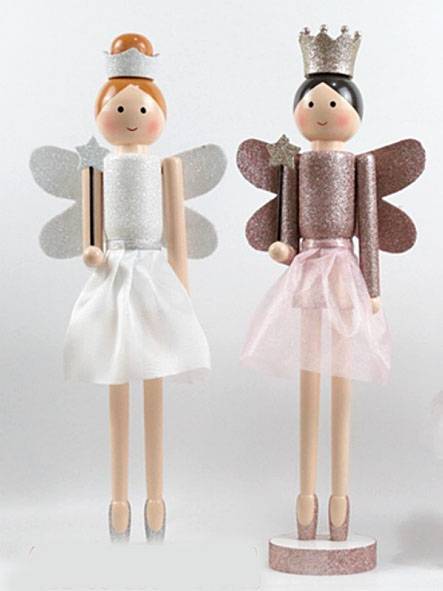 Νεράιδα ξύλινη - άσπρο/ροζ 55εκ. 1τεμ.  ΚΩΔ. 0292Χ