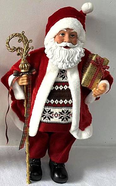 Άγιος Βασίλης - κόκκινο/άσπρο/χρυσό 45εκ.