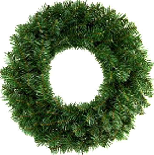Κλασικό Πράσινο Χριστουγεννιάτικο Στεφάνι 80εκ.
