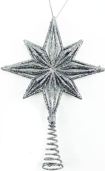 Κορυφή Δέντρου Ασημί Αστέρι - 20 εκ