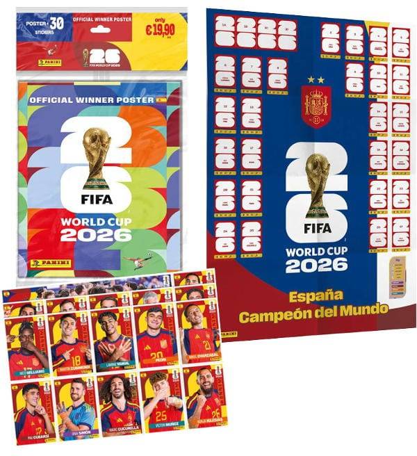 World Cup 2026 Αυτοκόλ. Winner Poster Complete Set Panini 16,90€ ΠΛΤ