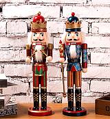 καρυοθραύστης ξύλινος - κόκκινο/μπλε 35εκ. 1τεμ.  ΚΩΔ. 0150