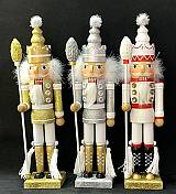 καρυοθραύστης ξύλινος - χρυσό/ασημί/άσπρο 46εκ. 1τεμ.  ΚΩΔ. 0164