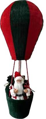 Αερόστατο με Άγιο Βασίλη - κόκκινο/πράσινο 80εκ.
